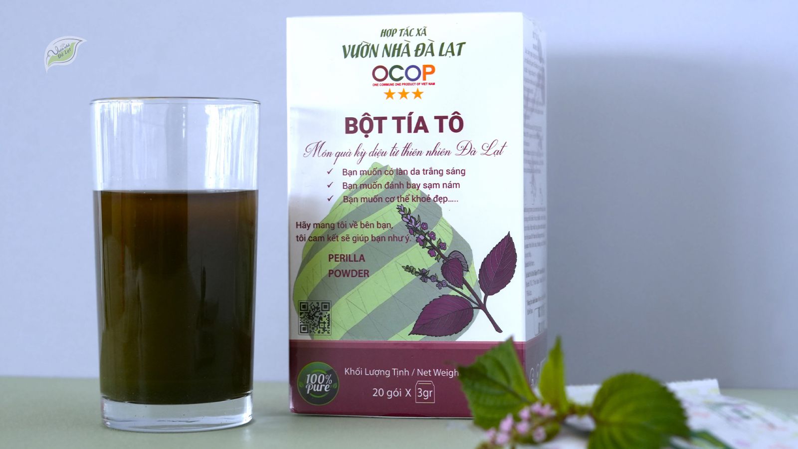 Một ly bột tía tô mỗi ngày – khởi đầu cho lối sống lành mạnh và yêu thương bản thân.