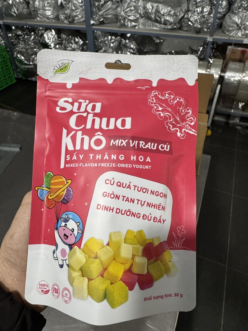 Sữa Chua Khô Mix Vị Rau Củ Sấy Thăng Hoa (7 vị)